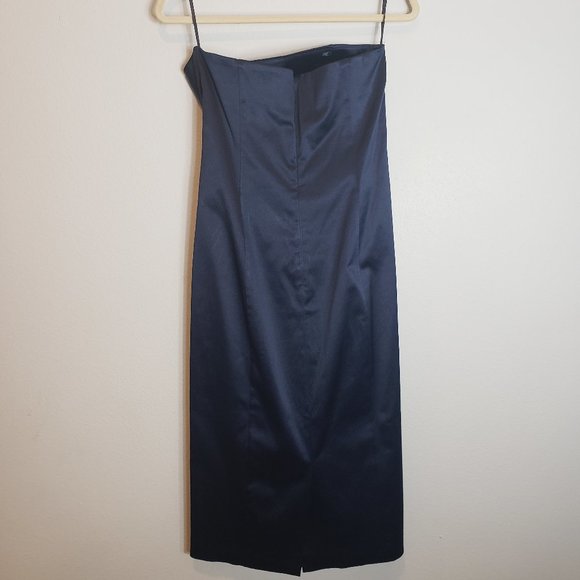 *3/$25* Isaac Mizrahi Strapless Navy Bridesmaids Dress - Picture 5 of 10